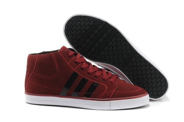 Mens Adidas 2013 Style NEO High top sneakers Wine red/Black
